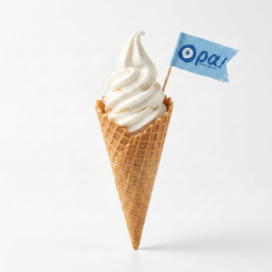 Greek Frozen Yogurt Cono